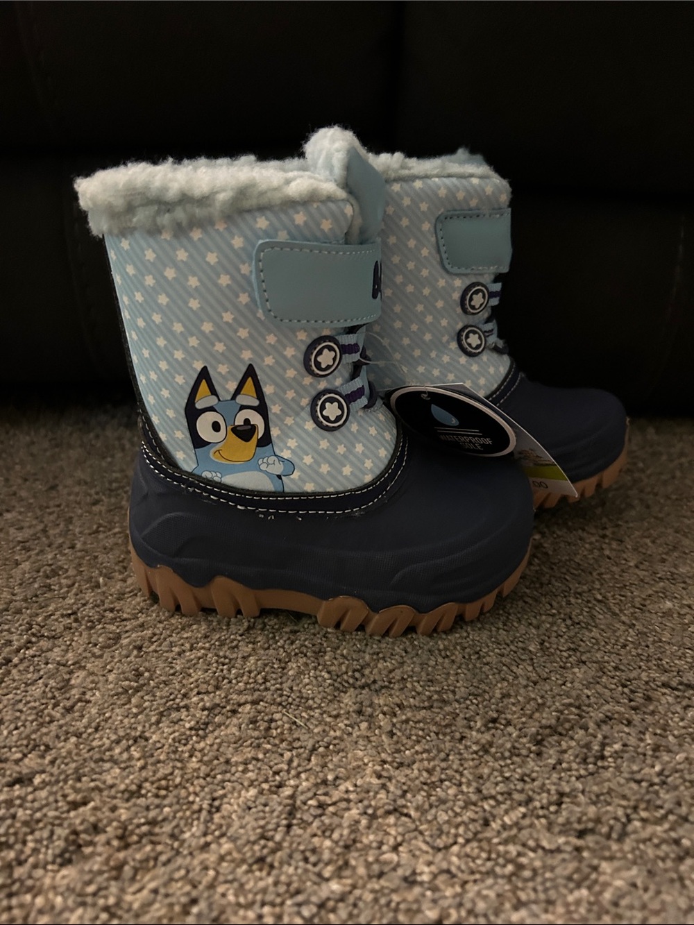 Blueey Kids Winter Boots with fleecy lining. Rated for -20C.